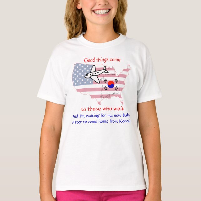 Gewartet für meine BabySchwester (Korea) T-Shirt (Vorderseite)