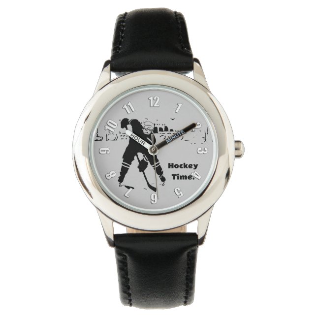Gewartet für Puck - Hockey Player Armbanduhr (Vorderseite)