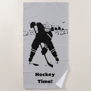 Gewartet für Puck - Hockey Player Strandtuch