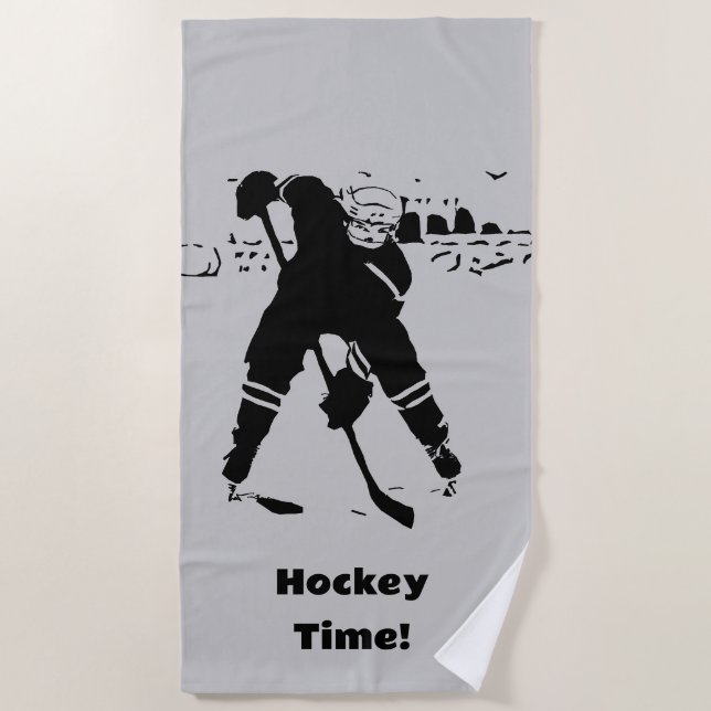 Gewartet für Puck - Hockey Player Strandtuch (Vorderseite)