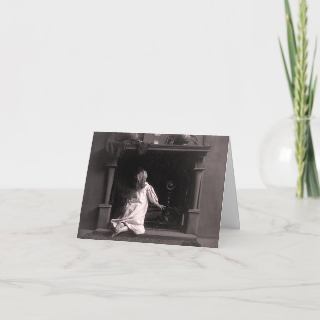 Gewartet für Santa Blank Inside Feiertagskarte (Vorderseite)