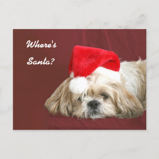 Gewartet für Santa Feiertagspostkarte