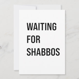 Gewartet für Shabbos Hanukkah Jüdischer Funny Dankeskarte