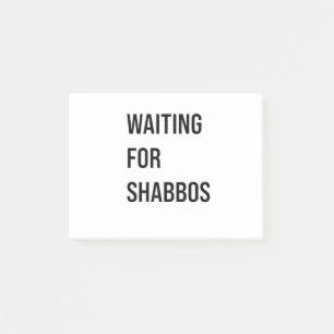 Gewartet für Shabbos Hanukkah Jüdischer Funny Post-it Klebezettel