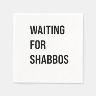 Gewartet für Shabbos Hanukkah Jüdischer Funny Serviette