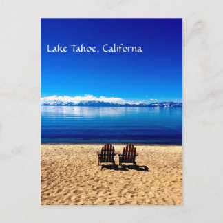 Gewartet für Sommer am Tahoer See Postkarte
