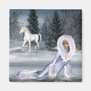Gewartet für Star - Winter Fantasy Magnet