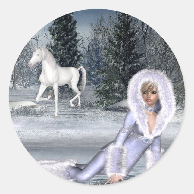 Gewartet für Star - Winter Fantasy Stickers (Vorderseite)