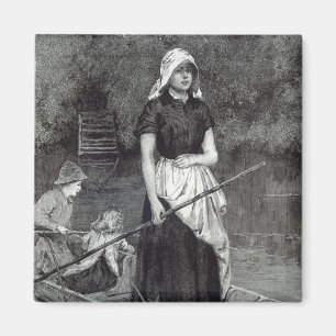 Gewartet für Vater, von 'Leisure Hour', 1888 Magnet