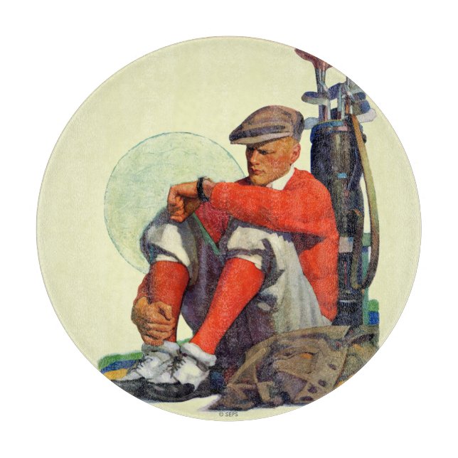 Gewartet Golfer Behalten Schneidebrett (Vorderseite)