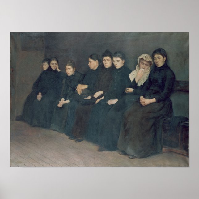 Gewartet in der Klinik, 1888 Poster (Vorne)
