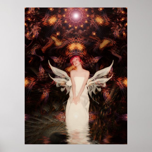 Gewartet Pixel-Girl-Printwerbung Poster (Vorne)