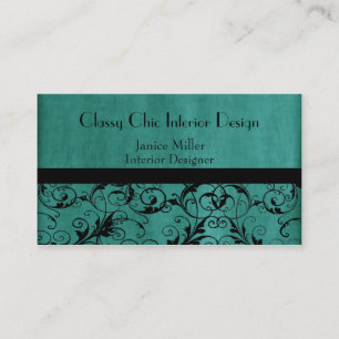 Gewaschene Aqua-Grün-gemusterte Geschäfts-Karte Visitenkarte