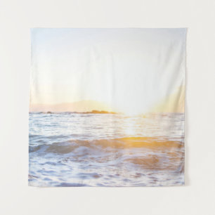 Gewässer bei Sonnenuntergang Wandteppich