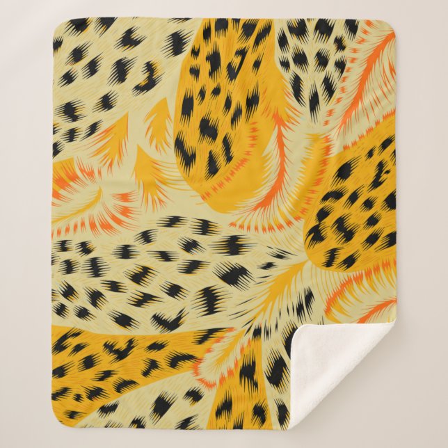 Gewebe abstrakte gemischte Tierhautstruktur Hinter Sherpadecke (Vorderseite)