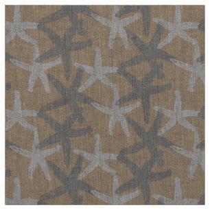 Gewebe abstrakter Taupe graues Weiß Seestarfish Stoff