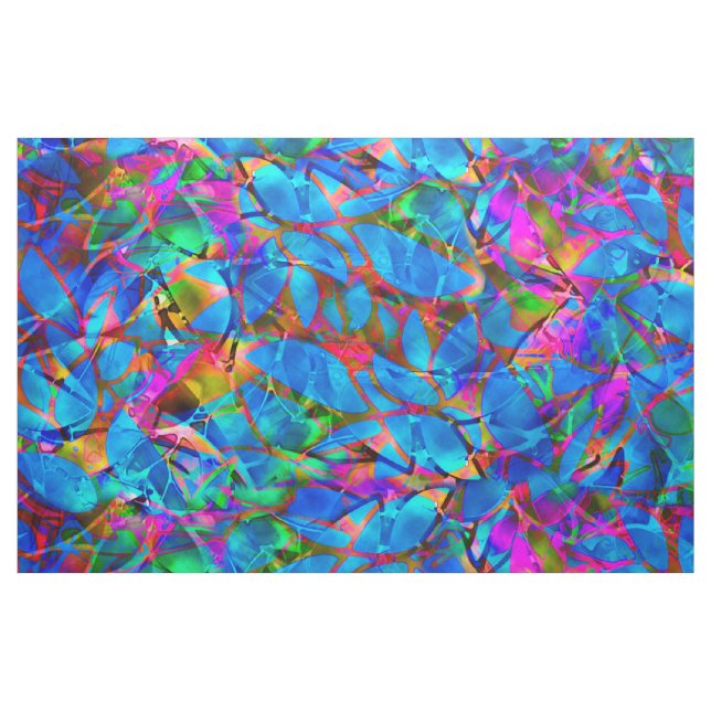 Gewebe-abstraktes beflecktes mit Blumenglas Stoff (Yard (91,4 cm))