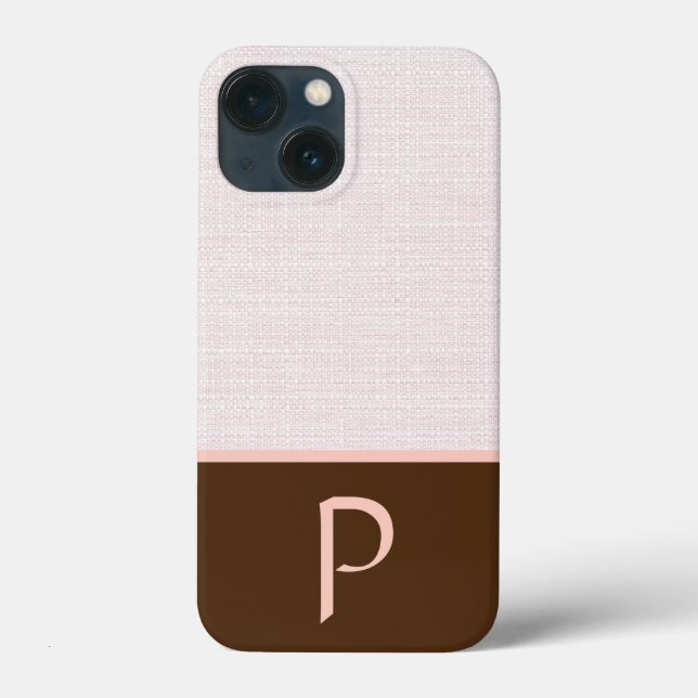 Gewebe aus Elfenbein, rosa und braun Case-Mate iPhone Hülle (Rückseite)