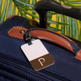 Gewebe aus Elfenbein, rosa und braun Gepäckanhänger