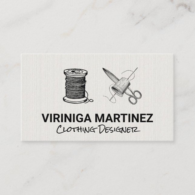 Gewebe aus Geweben und Geweben aus Thread-Nadel Visitenkarte (Vorderseite)