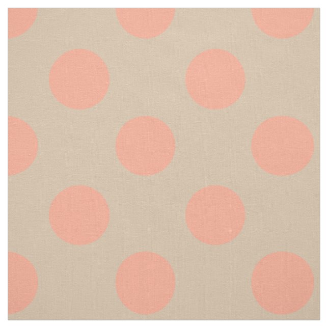 Gewebe: Beige u. rosa Tupfen Stoff (Muster)