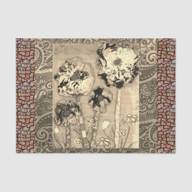 Gewebe-Blume 2 Seidenpapier (Vorderseite)