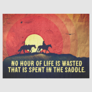 Gewebe/Dekoupage Paper von Cowboy on Horse Seidenpapier