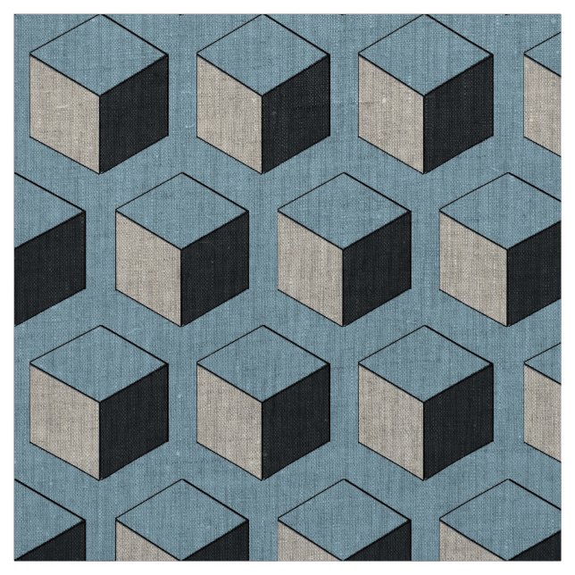 Gewebe - dreidimensionale Würfel Stoff (Muster)