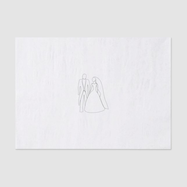 Gewebe für Hochzeiten oder Duschen Seidenpapier (Vorderseite)