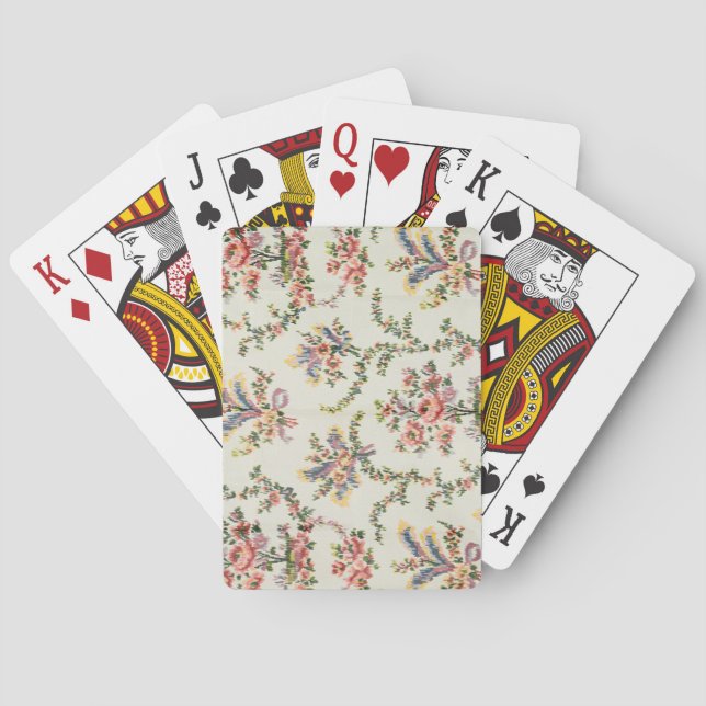 Gewebe für Königin Marie Antoinette am Pala Spielkarten (Rückseite)