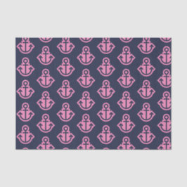 Gewebe für Navy und rosa Anker Seidenpapier