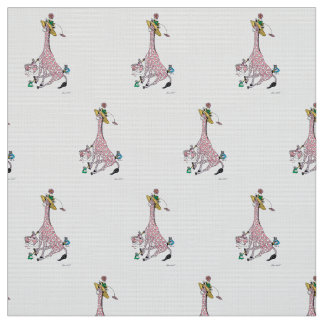 Gewebe-Giraffe rosa gemalt Stoff