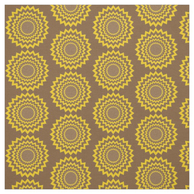 Gewebe - Konzentrierte gezackte Kreise Stoff (Muster)