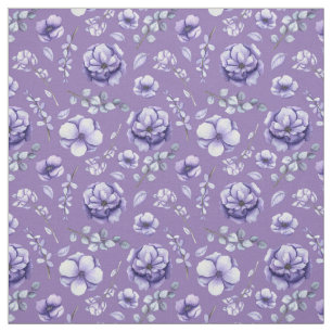 Gewebe - Lila Passionsblume Stoff