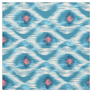 Gewebe mit blauem Kat-Muster Stoff