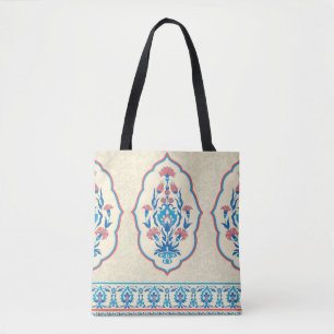 Gewebe mit Blumen nahtlos im ethnischen Stil Tasche