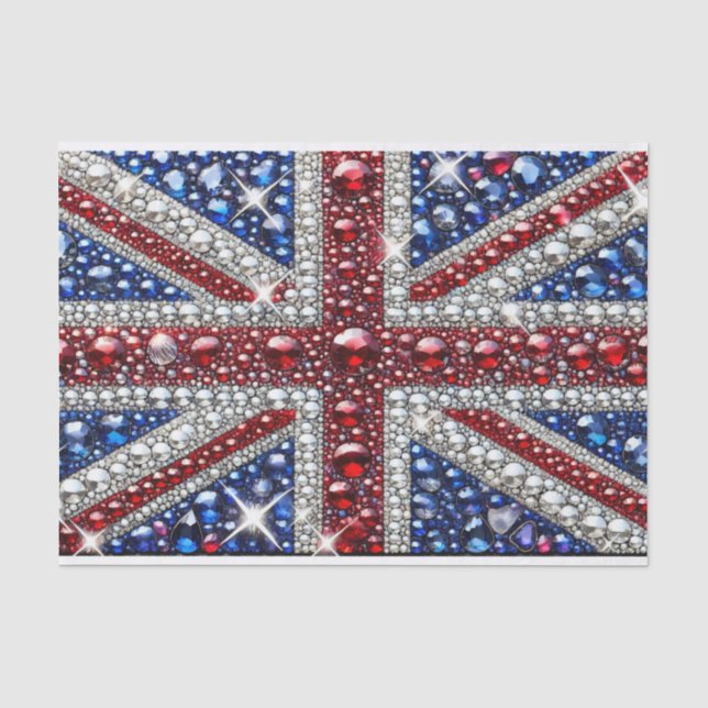 Gewebe mit britischer Farbgestaltung Seidenpapier (Vorderseite)