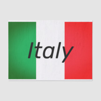 Gewebe mit dem Bild der italienischen Flagge Seidenpapier