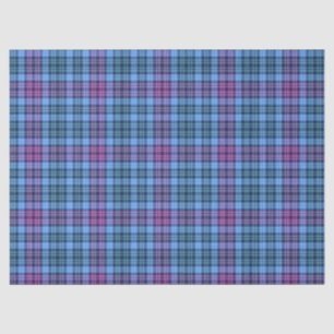 Gewebe oder Decoupage Paper Tartan Pink Lila Blue Seidenpapier