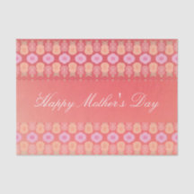 Gewebe Papier am Tag der Mütter mit rosa Korallen