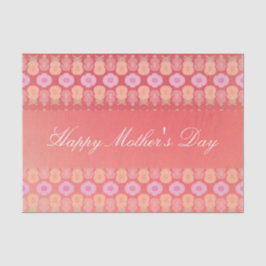 Gewebe Papier am Tag der Mütter mit rosa Korallen