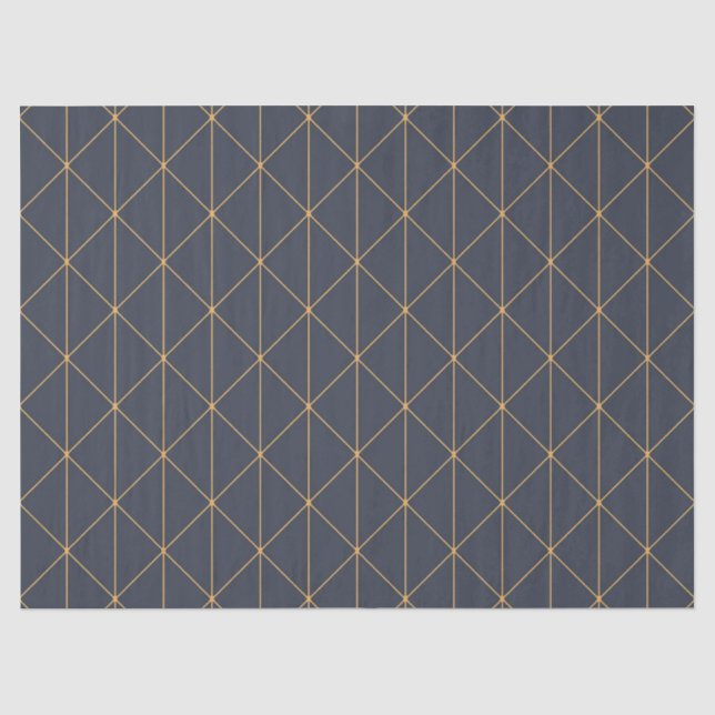 Gewebe Papier - Geometrisches Gold- und Lilac-Must (Vorderseite)
