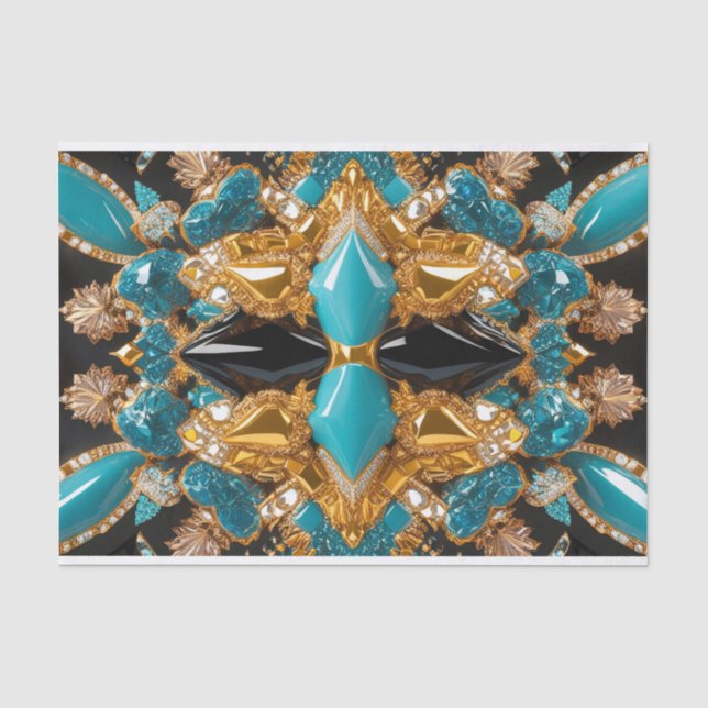 Gewebe-Papier mit den Bahamas-Farben Seidenpapier (Vorderseite)