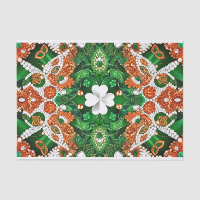 Gewebe-Papier mit irischer Farbgestaltung Seidenpapier (Vorderseite)