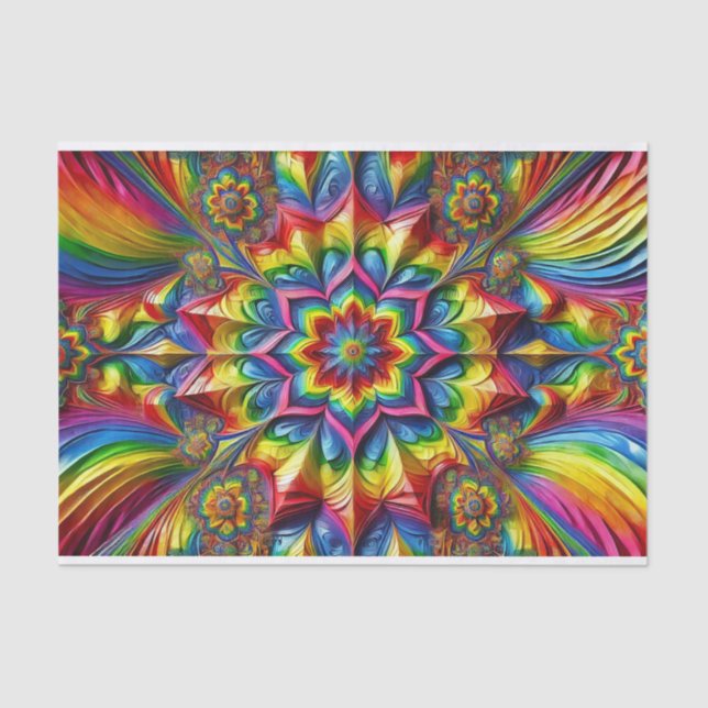 Gewebe-Papier mit LGBTQ-Farben Seidenpapier (Vorderseite)