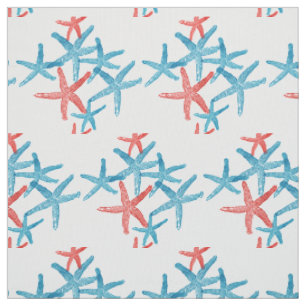 Gewebe Seestarfish-Schneeflocke Weihnachten Stoff