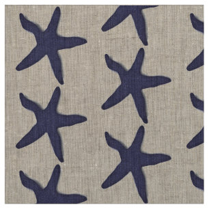 Gewebe Seestarfish-Strandblau Stoff