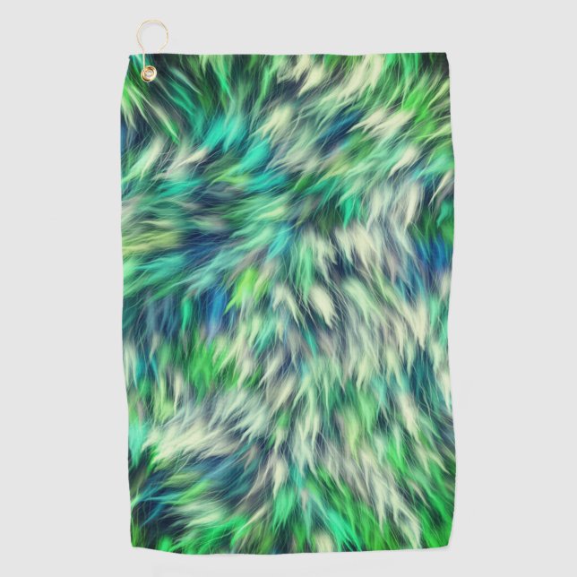Gewebe Textur Grüne Pelze Design-68745 Golfhandtuch (Vorderseite)