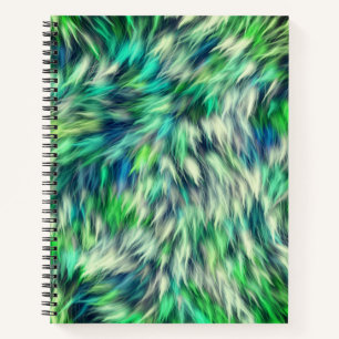 Gewebe Textur Grüne Pelze Design-68745 Notizbuch