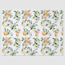 Gewebe und Dekoutenpapier - Orangen und Zitronen Seidenpapier